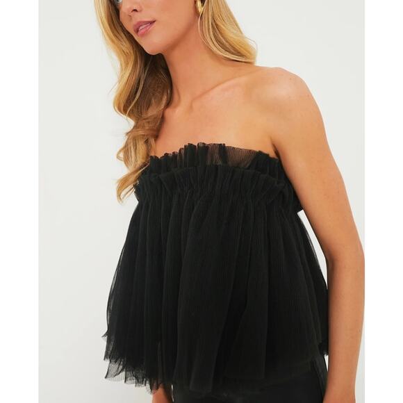 TUCKERNUCK Hyacinth House Black Tulle Willa Top NWT Size Medium - Picture 1 of 9